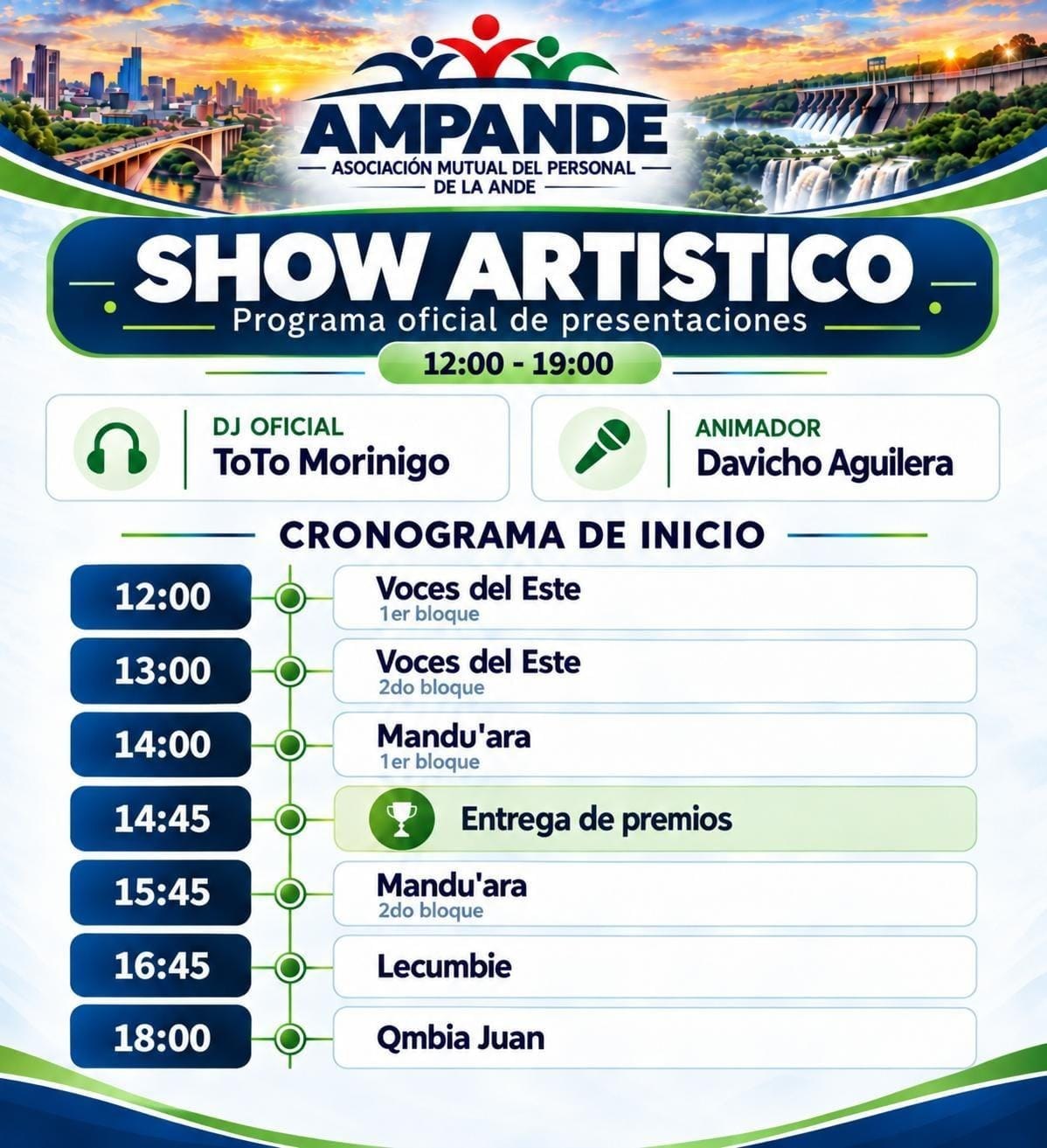 Programación del evento